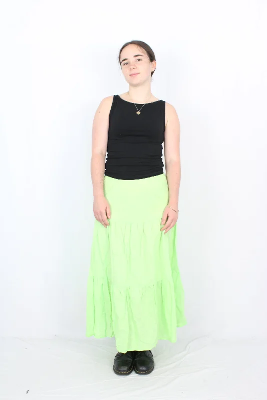 Noble And Elegant Stella Claire - Tiered Maxi Skirt