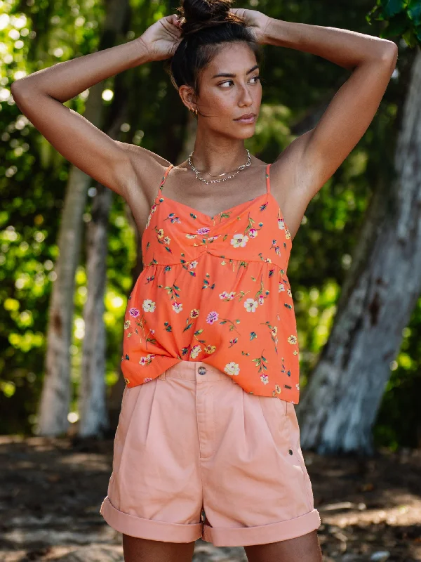 High-end Customization Mucho Mahalo Cami Tank - Dark Coral