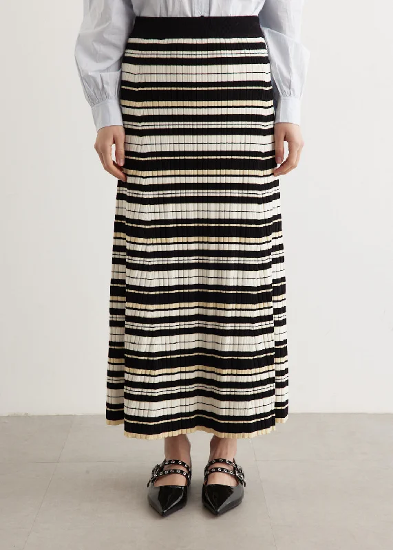 Everyday Style Rib Long Skirt