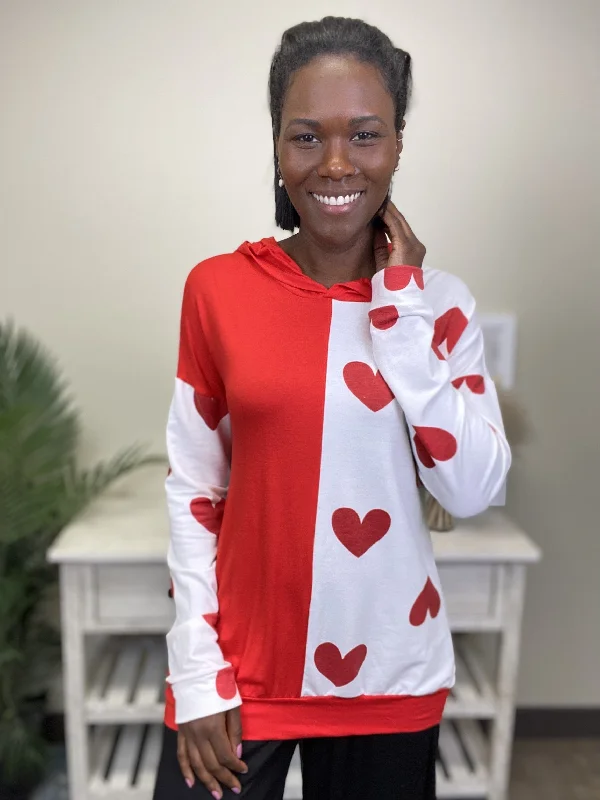 Street Fashion It All Begins With Love Women's Color Block Pattern Hoodie