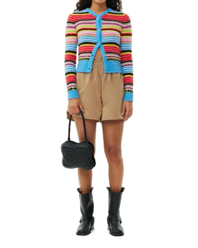 Thin Design Light Twill Shorts In Tiger's Eye
