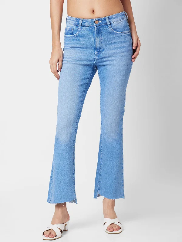 Soft Textures Spykar Women Bootcut Heavy Fade Stretchable Jeans