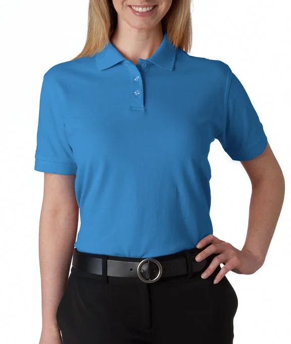 Age-reducing Style 8530 - UltraClub Ladies Classic Piqué Polo Shirt | Cornflower