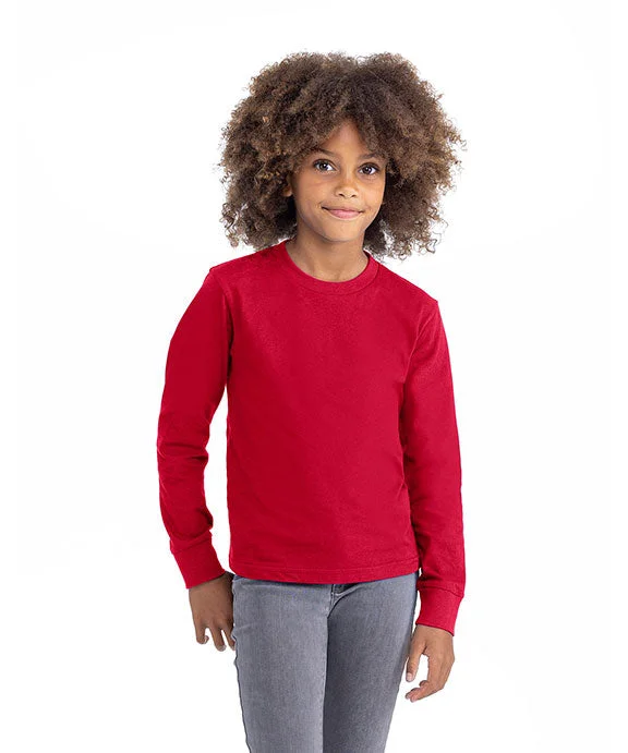 Comfortable and simple 3311NL - Next Level Youth Cotton Long Sleeve T-Shirt | Red