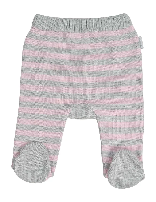 Exquisite Tailoring Korango Baa Baa White Sheep Stripe Knit Legging - Pink/Grey Stripe Exquisite Tailoring Korango Baa Baa White Sheep Stripe Knit Legging - Pink/Grey Stripe
