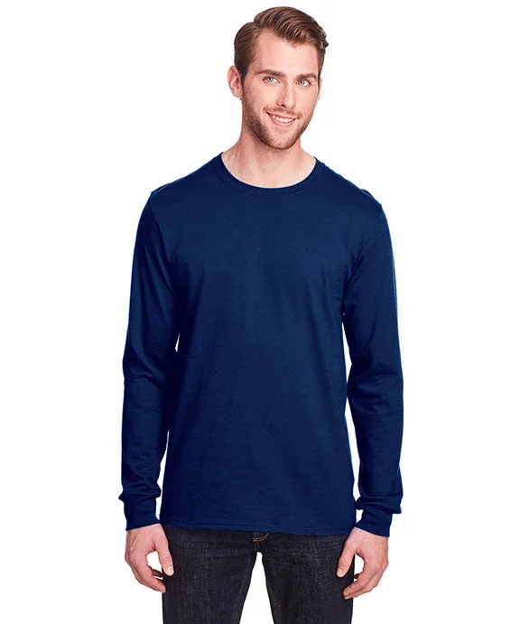 Hooded design IC47LSR - Fruit of the Loom Adult ICONIC™ Long Sleeve T-Shirt | J Navy Hooded design IC47LSR - Fruit of the Loom Adult ICONIC™ Long Sleeve T-Shirt | J Navy