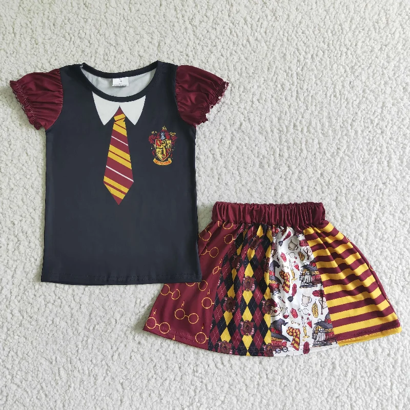 Free Design Halloween Cartoon girl skirt set GSD0103