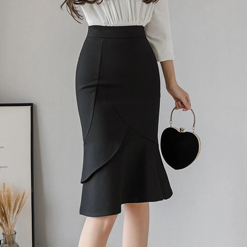 Sweet Breath Elastic Asymmetrical Skirt