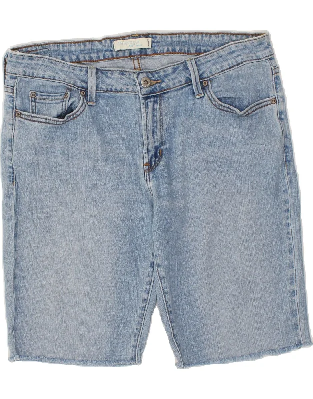 Sports Express LEVI'S Womens 545 Low Waist Denim Shorts W34 Large Blue
