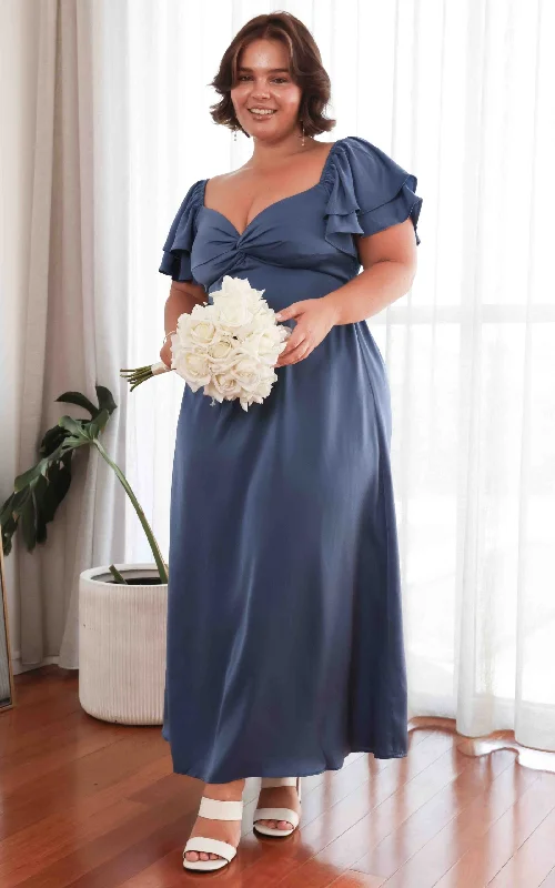 Cozy Sweaters In The Sky Maxi Dress - Riverside Blue