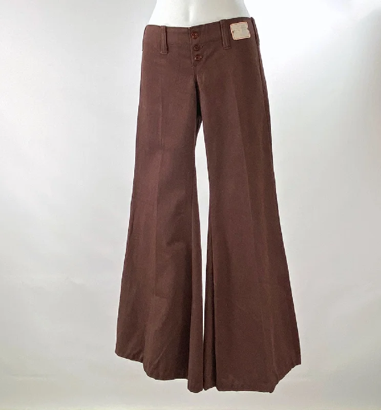 Street Sports Style 60s Bell Bottom Hip Hugger Women's Pants Deadstock Vintage Elephant Bell Jeans XS VFG