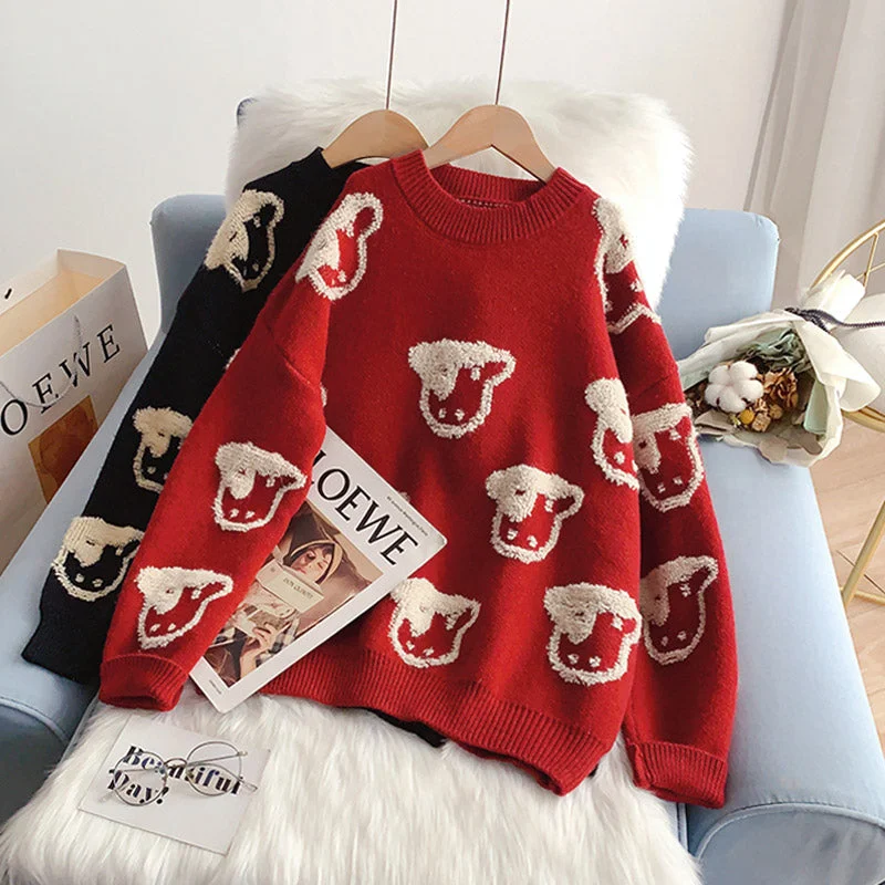 Age-reducing Style Loose lazy Korean student T-Shirt Top  5198