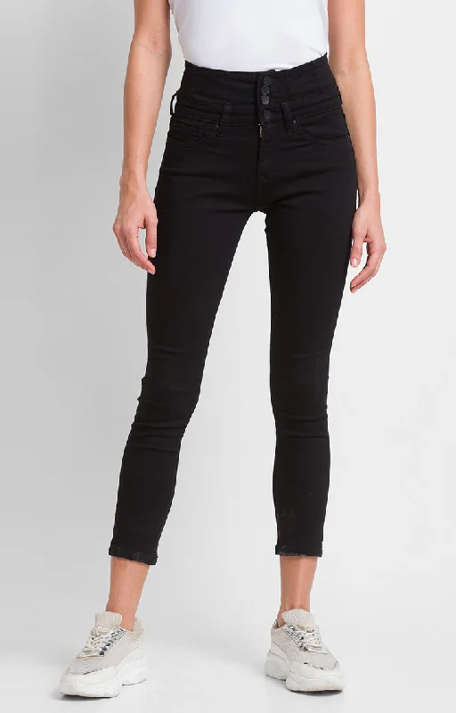 Age-reducing Style Spykar Black Cotton Super Skinny Regular Length Jeans For Women (Alicia) Age-reducing Style Spykar Black Cotton Super Skinny Regular Length Jeans For Women (Alicia)