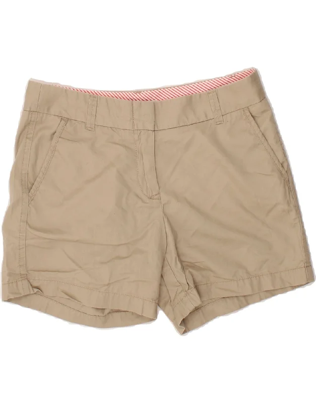 Tropical Style J. CREW Womens Chino Shorts US 4 Small W27 Beige Cotton