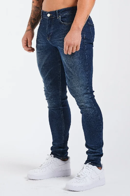 Basic Comfort SLIM FIT JEANS 2.0 DETAILED - INDIGO BLUE