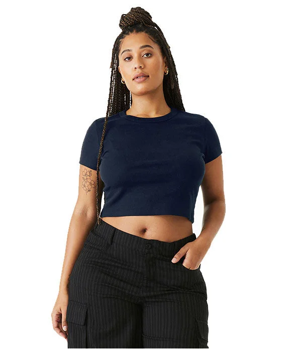 Classic Series 1010BE - Bella + Canvas Ladies Micro Ribbed Baby Tee | Solid Navy Blend Classic Series 1010BE - Bella + Canvas Ladies Micro Ribbed Baby Tee | Solid Navy Blend