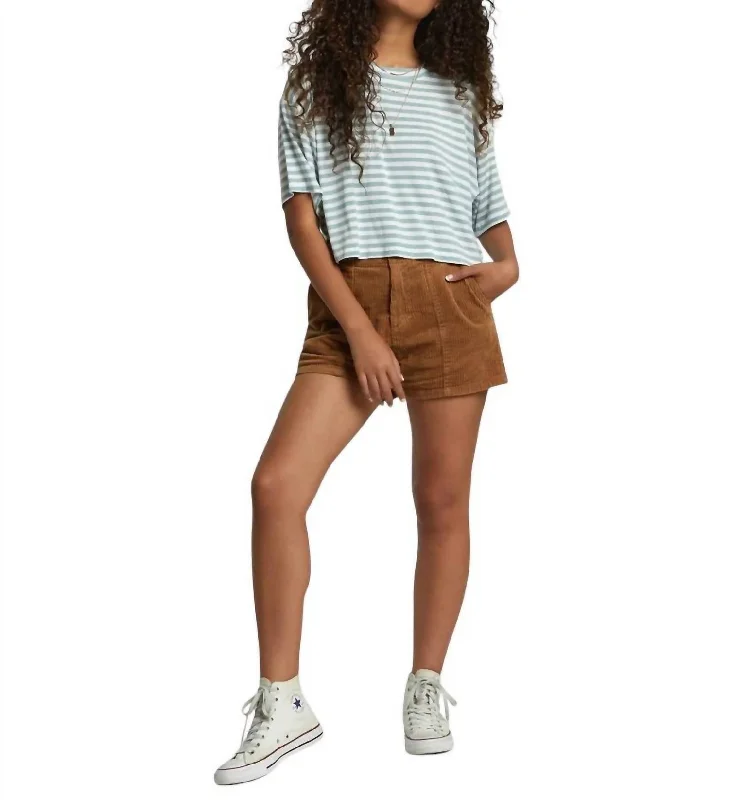 Windbreaker fashion Daylight Corduroy Short In Sienna