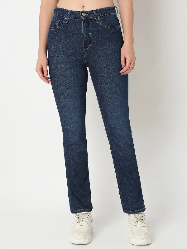 Comfortable Wear Spykar High Rise Light Fade Jeans For Women