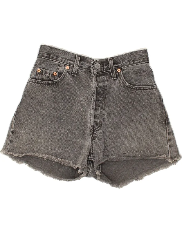 Fashionable Prints LEVI'S Womens Denim Shorts W28 Medium Grey