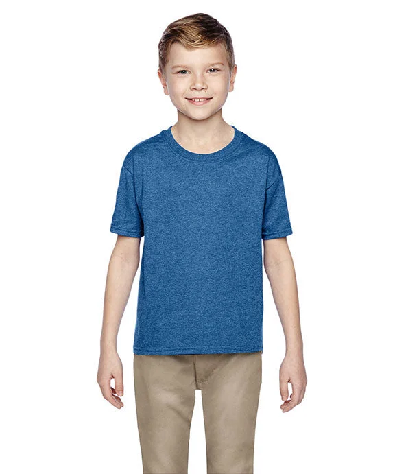 Fresh And Natural 3930B - Fruit of the Loom Youth 100% Heavy Cotton HD® T-Shirt | Retro Heather Royal Fresh And Natural 3930B - Fruit of the Loom Youth 100% Heavy Cotton HD® T-Shirt | Retro Heather Royal