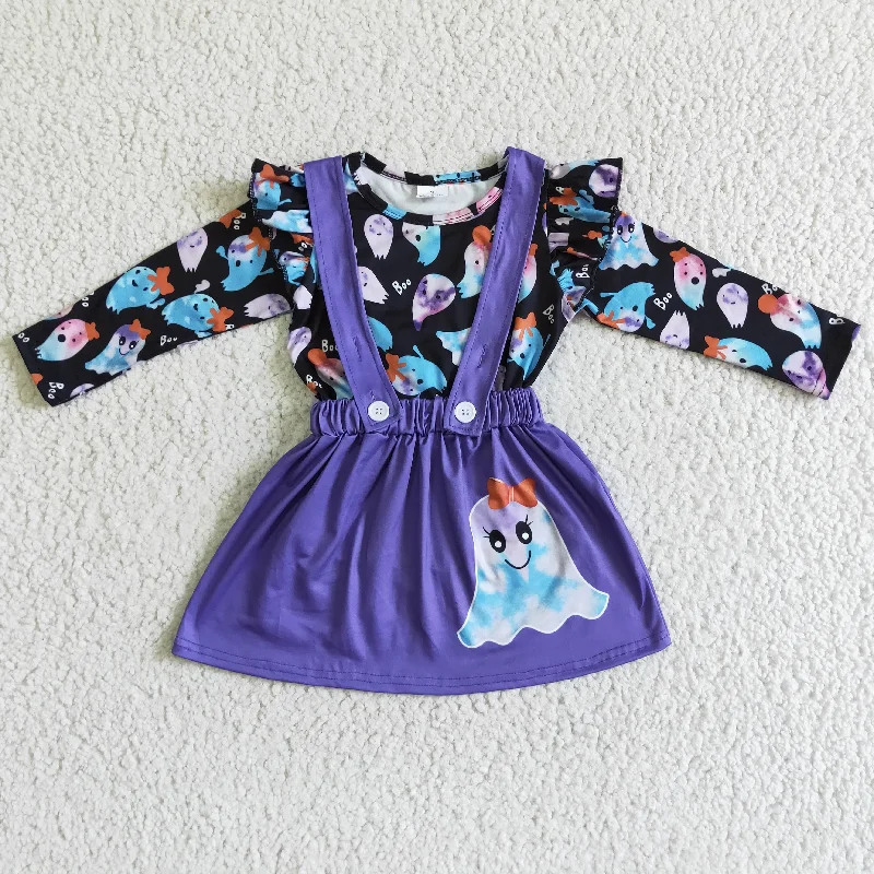 Personal Charm Halloween Ghost Suspender Skirt Sets GLD0026