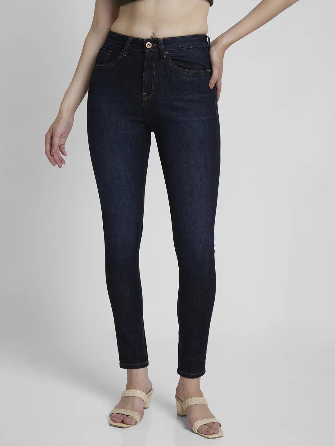 Retro Prints Spykar Women Dark Blue Lycra Super Skinny Fit Ankle Length Clean Look Jeans -(Alexa) Retro Prints Spykar Women Dark Blue Lycra Super Skinny Fit Ankle Length Clean Look Jeans -(Alexa)
