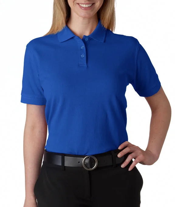 Lively And Youthful 8530 - UltraClub Ladies Classic Piqué Polo Shirt | Royal