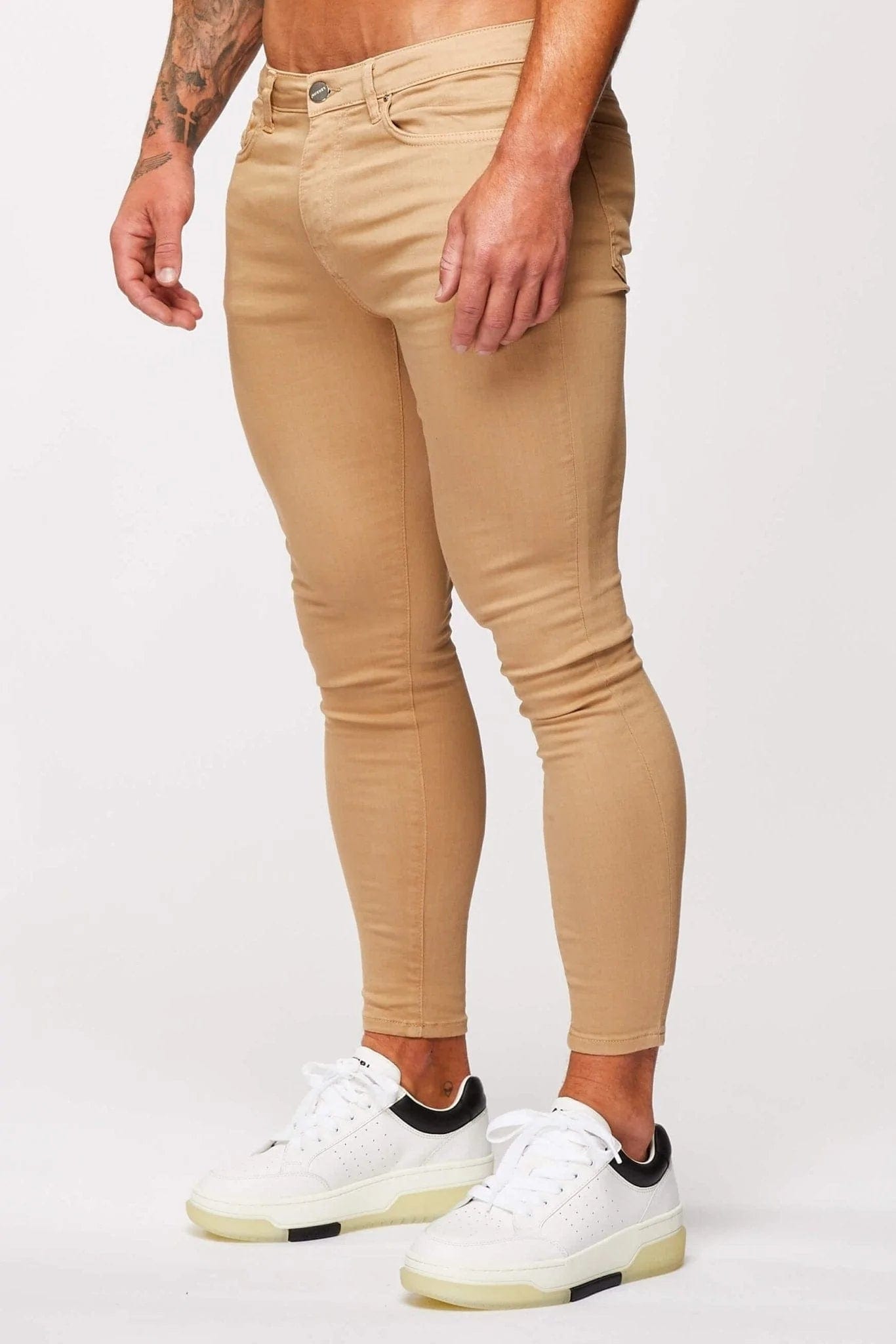 Relaxed Wear SKINNY FIT JEANS - BEIGE