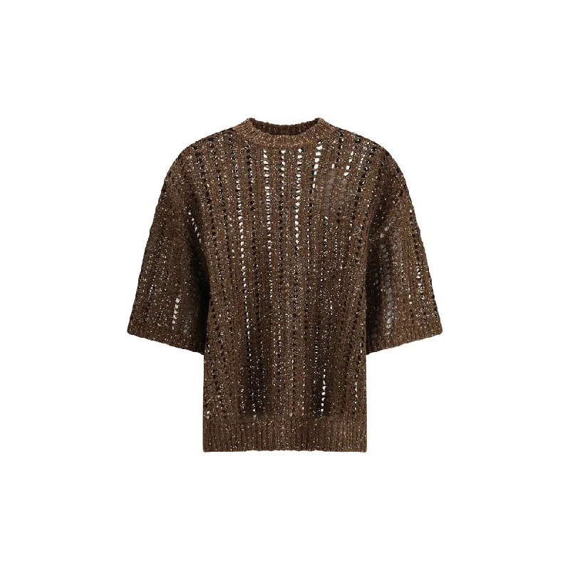 Exquisite Tailoring Brunello Cucinelli Sweater in perforated Women's knit