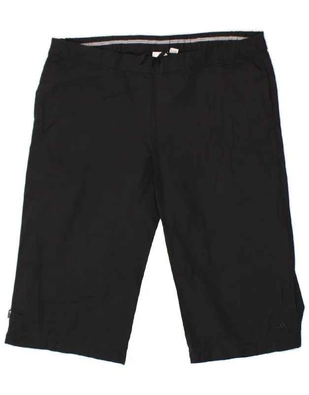 Luxury and fashionable ADIDAS Womens Bermuda Shorts UK 18 XL W36  Black Cotton