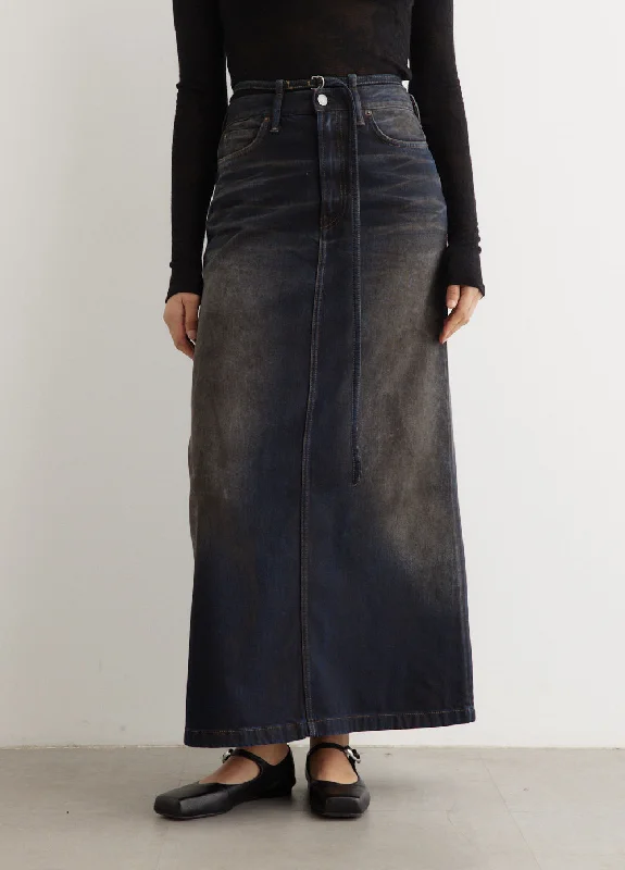 Trendy Comfort Talia Denim Maxi Skirt
