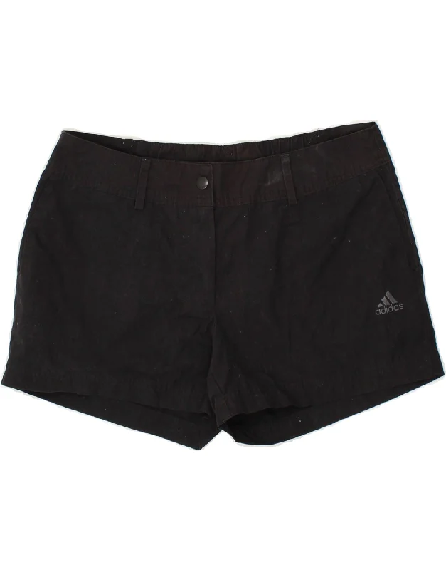 High Street Design ADIDAS Womens Climalite Chino Shorts UK 12 Medium W32 Black Polyester