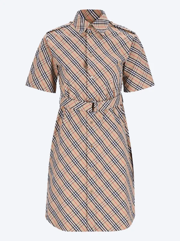 Street Style Suit Check midi dress