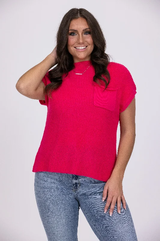 Classic Style Perfectly Effortless Women's Short Sleeve Sweater