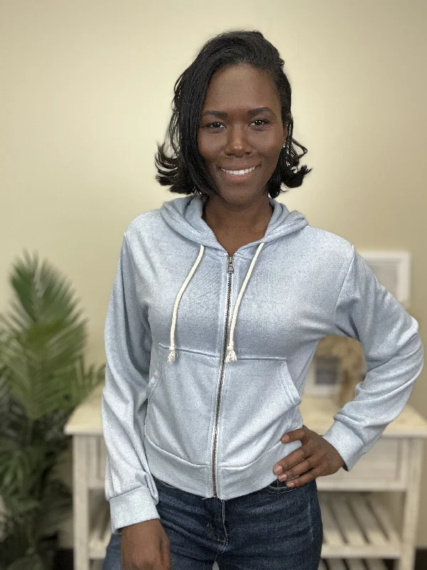 High-end Customization Matter Of Fact Women's Knit Zip Up Hoodie