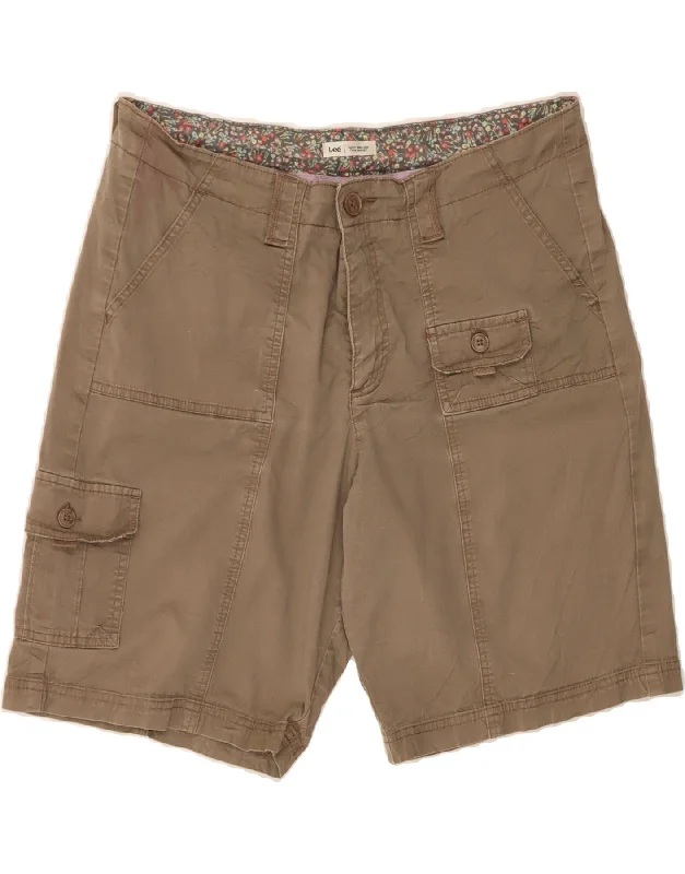 Sports And Leisure LEE Womens Low Waist Cargo Shorts US 14 XL W34 Beige Cotton