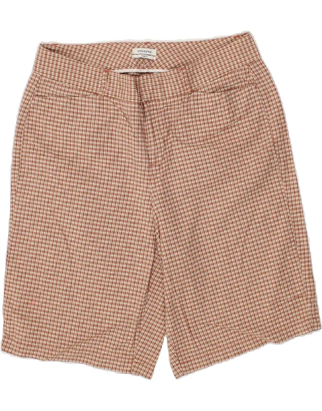 Summer Selection DOCKERS Womens Casual Shorts US 10 Large W32  Red Check Cotton