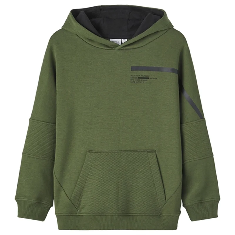 Sexy Fun Name it Rifle Green Kaivar Loose Sweat Hoodie