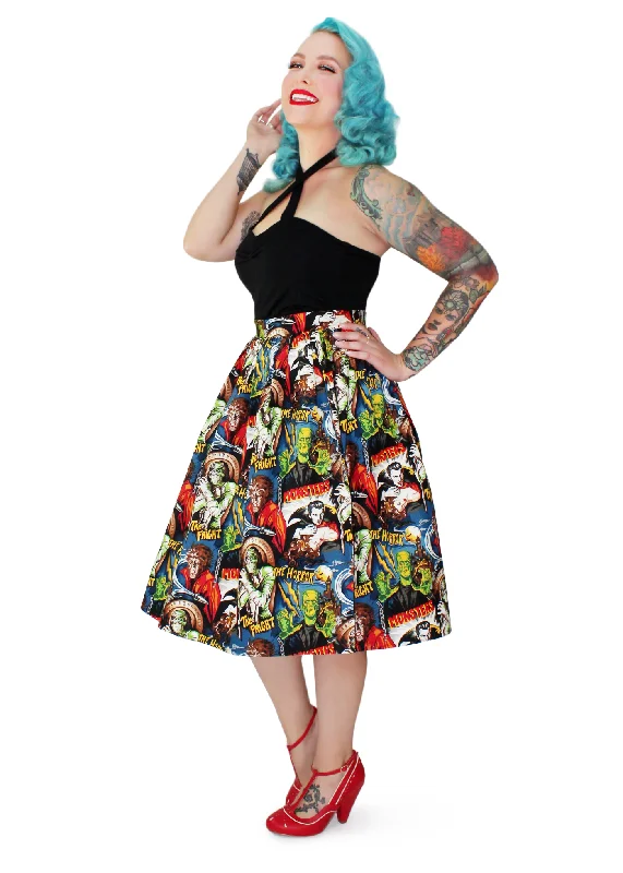 Soft Fabrics Pleated Circle Skirt - Hollywood Monster #HPCSM