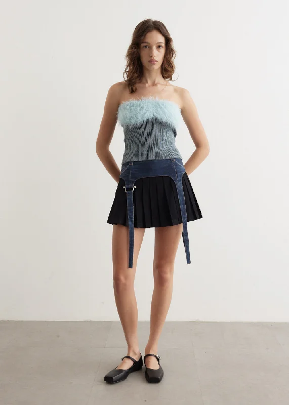 Warm Comfort Trompe L'oeil Mini Pleats Skirt