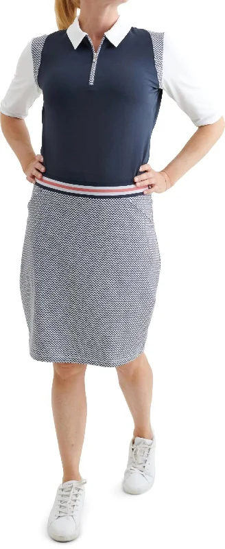 Fashionable and versatile Women Anne Skort In Navy/white