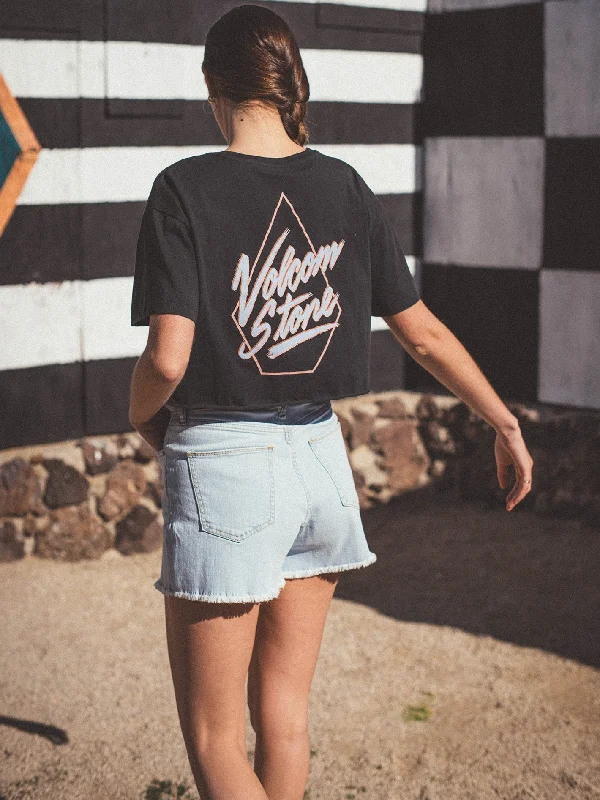 Printed pattern Just A Trim Short Sleeve Shirt - Black