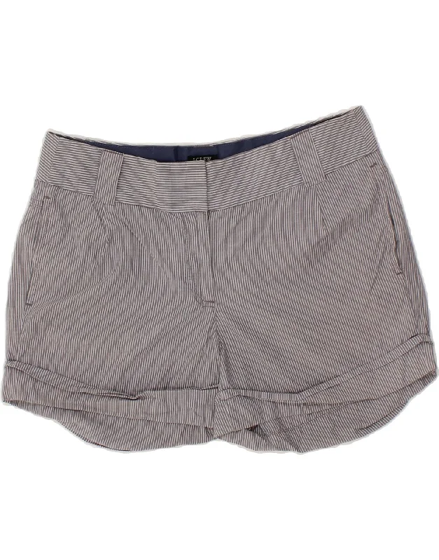 Denim Design J. CREW Womens City Fit Casual Shorts US 8 Medium W34  Grey Pinstripe
