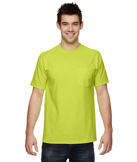 Celebrity Style 3930P - Fruit of the Loom 100% Heavy Cotton HD® Pocket T-Shirt | Safety Green Celebrity Style 3930P - Fruit of the Loom 100% Heavy Cotton HD® Pocket T-Shirt | Safety Green