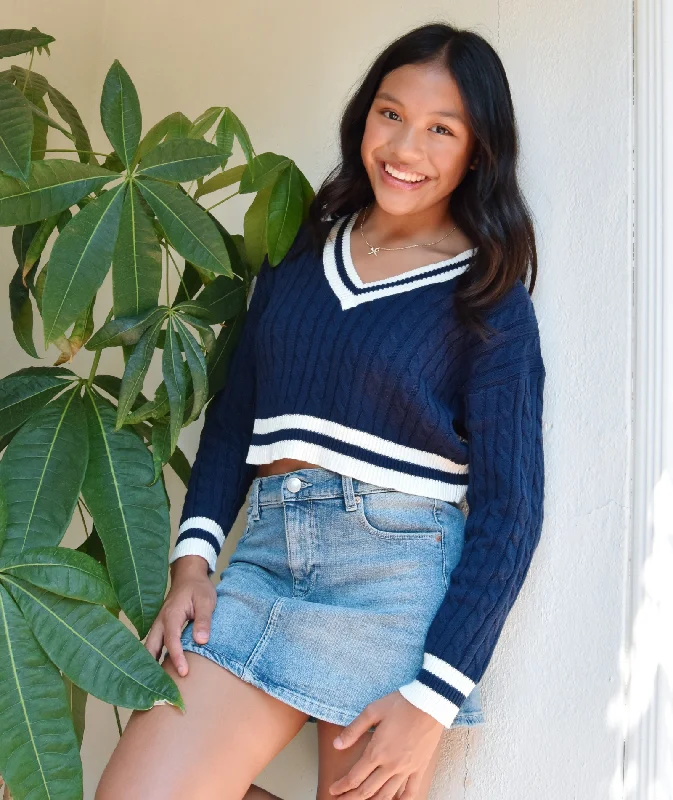 Black And White Style Katie J NYC Girls Blair Sweater