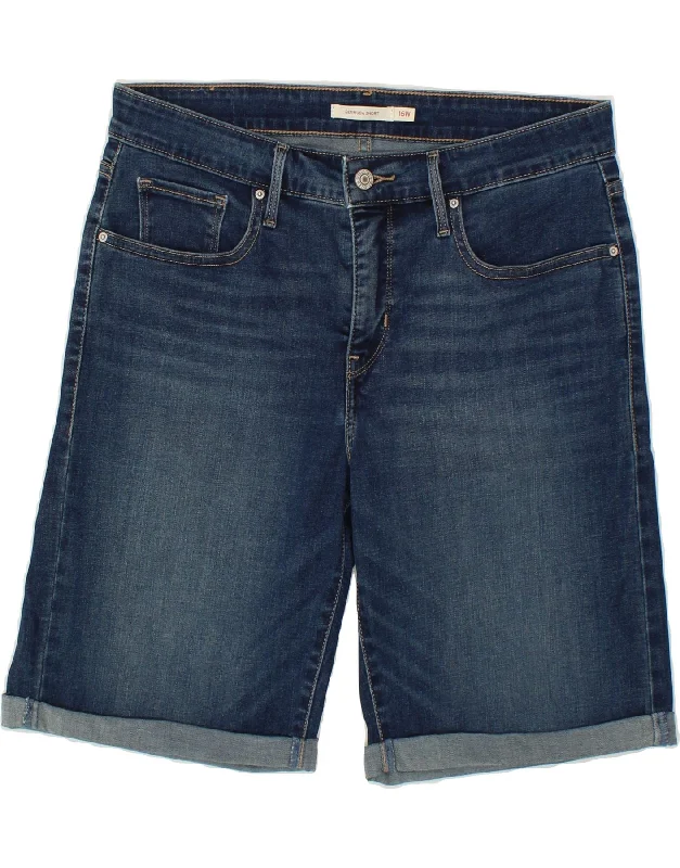 Elegant Comfort LEVI'S Womens Bermuda Denim Shorts US 16 2XL W32  Navy Blue Cotton