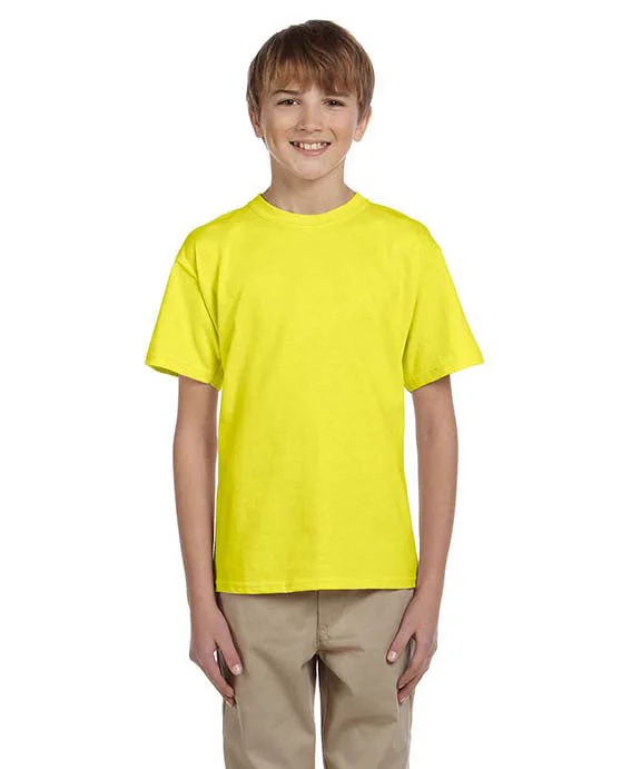 Simple Style 3930B - Fruit of the Loom Youth 100% Heavy Cotton HD® T-Shirt | Neon Yellow Simple Style 3930B - Fruit of the Loom Youth 100% Heavy Cotton HD® T-Shirt | Neon Yellow