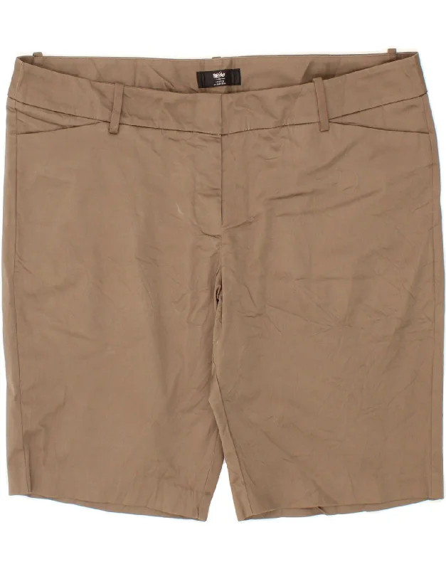 Sports Yoga Style MOSSIMO Womens Casual Shorts UK 18 XL W40 Brown Cotton