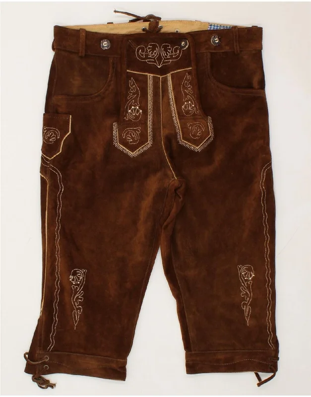 Elegant Style SPIRIT OF BAVARIA Womens Suede Bermuda Shorts IT 50 XL W36 Brown Leather Elegant Style SPIRIT OF BAVARIA Womens Suede Bermuda Shorts IT 50 XL W36 Brown Leather