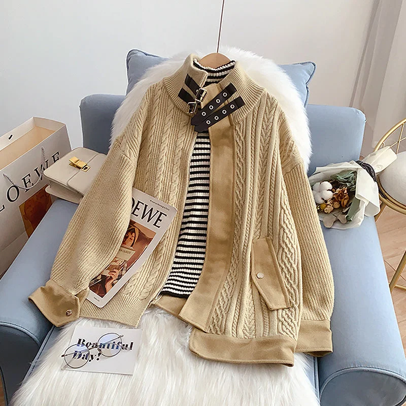 Girl Style Women's sense of minority cardigan sweater coat  5204